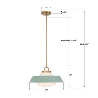 One Light Pendant by Crystorama - Xander Collection, Vibrant Gold Finish - XAN-8006-VG-GR