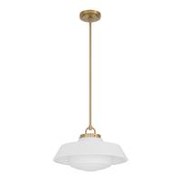 One Light Pendant by Crystorama - Xander Collection, Vibrant Gold Finish - XAN-8006-VG-WH