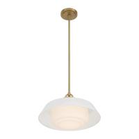 One Light Pendant by Crystorama - Xander Collection, Vibrant Gold Finish - XAN-8006-VG-WH