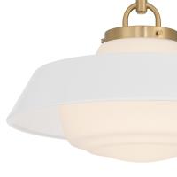 One Light Pendant by Crystorama - Xander Collection, Vibrant Gold Finish - XAN-8006-VG-WH