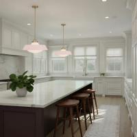 Three Light Pendant by Crystorama - Xander Collection, Vibrant Gold Finish - XAN-8009-VG-BH