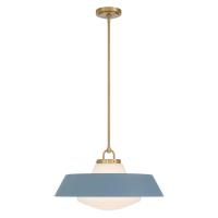 Three Light Pendant by Crystorama - Xander Collection, Vibrant Gold Finish - XAN-8009-VG-BL