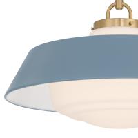 Three Light Pendant by Crystorama - Xander Collection, Vibrant Gold Finish - XAN-8009-VG-BL