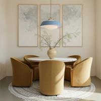 Three Light Pendant by Crystorama - Xander Collection, Vibrant Gold Finish - XAN-8009-VG-BL