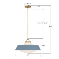 Three Light Pendant by Crystorama - Xander Collection, Vibrant Gold Finish - XAN-8009-VG-BL