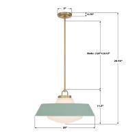 Three Light Pendant by Crystorama - Xander Collection, Vibrant Gold Finish - XAN-8009-VG-GR