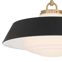 Three Light Pendant by Crystorama - Xander Collection, Vibrant Gold Finish - XAN-8009-VG-MK