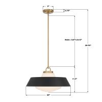 Three Light Pendant by Crystorama - Xander Collection, Vibrant Gold Finish - XAN-8009-VG-MK