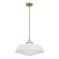 Three Light Pendant by Crystorama - Xander Collection, Vibrant Gold Finish - XAN-8009-VG-WH