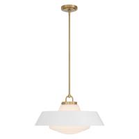 Three Light Pendant by Crystorama - Xander Collection, Vibrant Gold Finish - XAN-8009-VG-WH