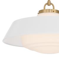 Three Light Pendant by Crystorama - Xander Collection, Vibrant Gold Finish - XAN-8009-VG-WH