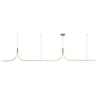 LED Linear Pendant by Kuzco Lighting - Thread Collection, Brushed Gold Finish - LP17910-BG-UNV-010