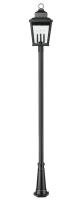 Four Light Outdoor Post Mount by Z-Lite - Raphael Collection, Sand Black Finish - 5029PHXLR-5011P-BK