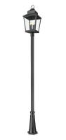Four Light Outdoor Post Mount by Z-Lite - Raphael Collection, Sand Black Finish - 5029PHXLR-5011P-BK