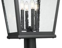 Four Light Outdoor Post Mount by Z-Lite - Raphael Collection, Sand Black Finish - 5029PHXLR-5011P-BK