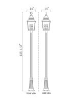Four Light Outdoor Post Mount by Z-Lite - Raphael Collection, Sand Black Finish - 5029PHXLR-5011P-BK
