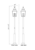 Five Light Outdoor Post Mount by Z-Lite - Raphael Collection, Sand Black Finish - 5029PHXXLR-5010P-BK