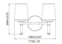 Two Light Vanity by Z-Lite - Henri Collection, Brushed Nickel Finish - 7700-2V-BN