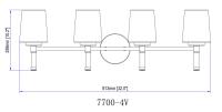 Four Light Vanity by Z-Lite - Henri Collection, Chrome Finish - 7700-4V-CH