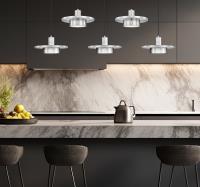 LED Linear Chandelier by Z-Lite - Ludo Collection, Brushed Nickel Finish - 829P12-5L-BN-LED