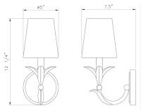 One Light Wall Sconce by Z-Lite - Aslin Collection, Gold Leaf Finish - 830-1S-GLF