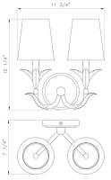 Two Light Wall Sconce by Z-Lite - Aslin Collection, Textured White Finish - 830-2S-TXWH