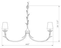 Eight Light Chandelier by Z-Lite - Aslin Collection, Gold Leaf Finish - 830-42GLF