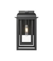 One Light Wall Sconce by Innovations - Mansfield Collection, Matte Black Finish - 9951-1W-BK-13-CG-BK-CL