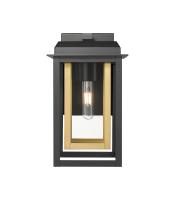 One Light Wall Sconce by Innovations - Mansfield Collection, Matte Black Finish - 9951-1W-BK-13-CG-BR-CL
