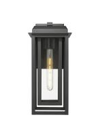 One Light Wall Sconce by Innovations - Mansfield Collection, Matte Black Finish - 9951-1W-BK-16-CG-BK-CL