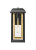 One Light Wall Sconce by Innovations - Mansfield Collection, Matte Black Finish - 9951-1W-BK-16-CG-BR-CL