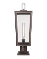 One Light Outdoor Post Lantern by Innovations - Madison Collection, Bronze Finish - 9952-1PLT-BZ-23-CL