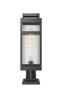 One Light Outdoor Post Lantern by Innovations - Ridgeway Collection, Matte Black Finish - 9953-1PLT-BK-20-SCL