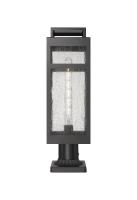 One Light Outdoor Post Lantern by Innovations - Ridgeway Collection, Matte Black Finish - 9953-1PLT-BK-20-SDY