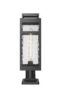 One Light Outdoor Post Lantern by Innovations - Ridgeway Collection, Matte Black Finish - 9953-1PLT-BK-20-WG