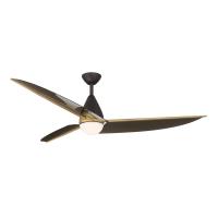 65" Ceiling Fan by Minka Aire - Lirden Collection, Dark Bronze Finish - F758L-DB/HBR