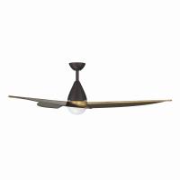 65" Ceiling Fan by Minka Aire - Lirden Collection, Dark Bronze Finish - F758L-DB/HBR