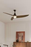 65" Ceiling Fan by Minka Aire - Lirden Collection, Dark Bronze Finish - F758L-DB/HBR