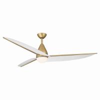 65" Ceiling Fan by Minka Aire - Lirden Collection, Heritage Brass Finish - F758L-HBR