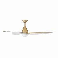 65" Ceiling Fan by Minka Aire - Lirden Collection, Heritage Brass Finish - F758L-HBR