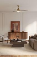 65" Ceiling Fan by Minka Aire - Lirden Collection, Heritage Brass Finish - F758L-HBR