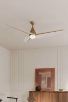 65" Ceiling Fan by Minka Aire - Lirden Collection, Heritage Brass Finish - F758L-HBR