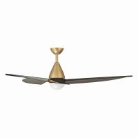 65" Ceiling Fan by Minka Aire - Lirden Collection, Heritage Brass Finish - F758L-HBR/DB