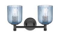 Two Light Bath Vanity by Innovations - Downtown Urban Collection, Matte Black Finish - 434-2W-BK-G559-5BL