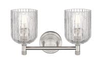 Two Light Bath Vanity by Innovations - Downtown Urban Collection, Satin Nickel Finish - 434-2W-SN-G559-5CL