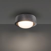 LED Flush Mount by Modern Forms - Tane Collection, Basalt Stone/Black Finish - FM224613-BV/BK