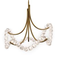 LED Pendant Chandelier by Modern Forms - Parel Collection, Aged Brass Finish - PD-50437-AB