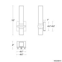 LED Bath Vanity by Modern Forms - Cinaplex Collection, Brushed Nickel Finish - WS200615-TWA-BN