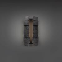 LED Outdoor Wall Sconce by Modern Forms - Formation Collection, Basalt Stone/Black Finish - WSW210616-BV/BK