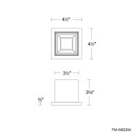 LED Outdoor Flush Mount by Modern Forms - Kube Collection, Black Finish - FM-W62204-40-BK